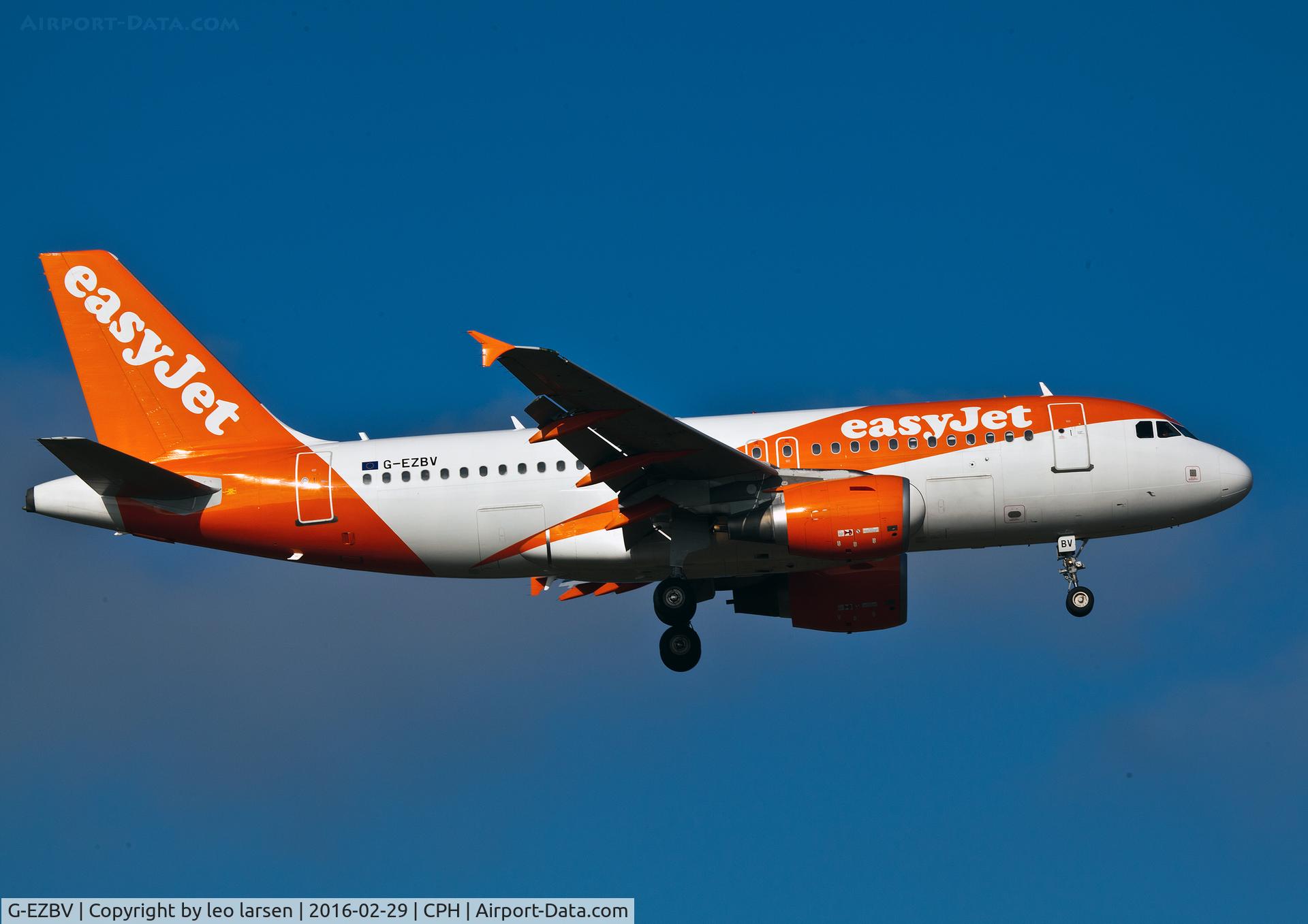 G-EZBV, 2007 Airbus A319-111 C/N 3122, Copenhagen 29.2.16
