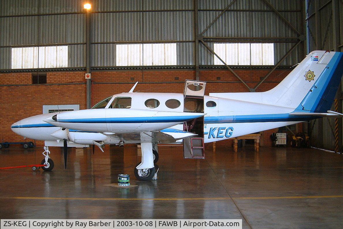 ZS-KEG, 1970 Cessna 402A C/N 402A-0115, Cessna 402A [402A-0115]  (South African Police) Pretoria-Wonderboom~ZS 08/10/2003