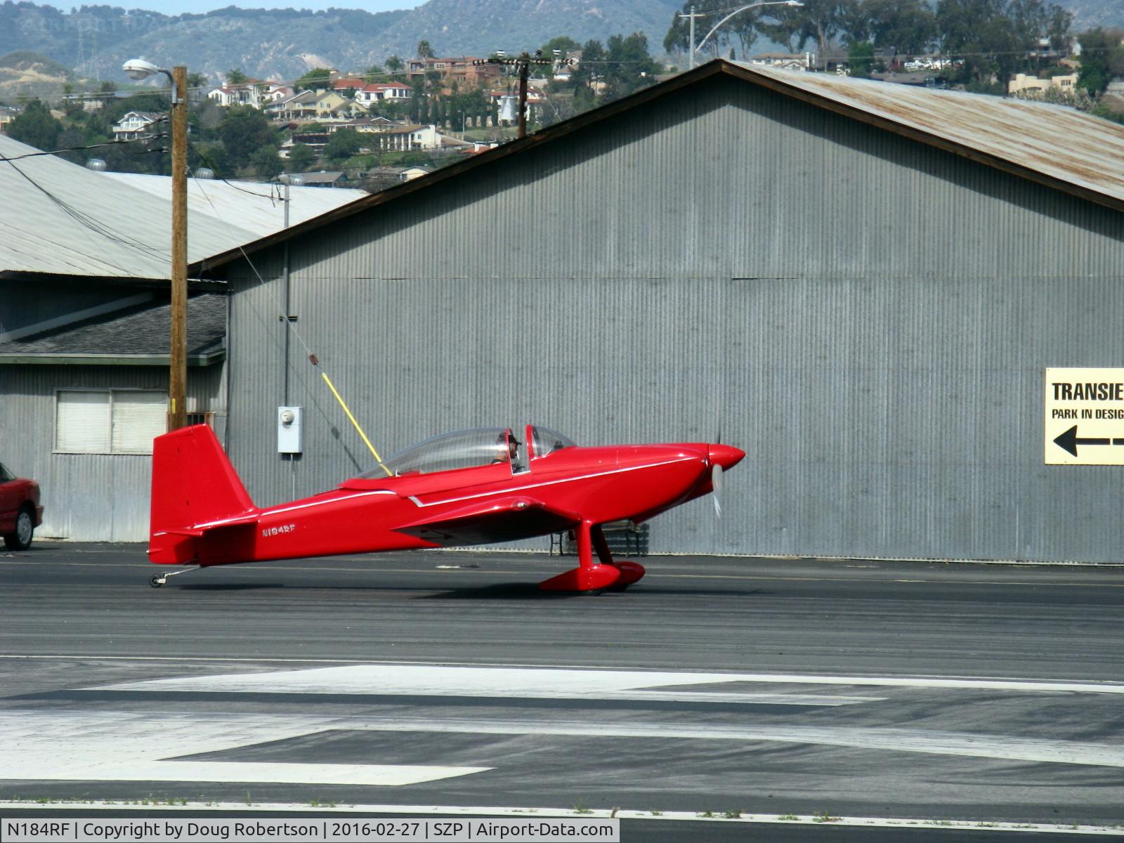 N184RF, 2003 Vans RV-8 C/N 80122, 2003 Findly VAN's RV-8, Lycoming IO-360, taxi to Rwy 22