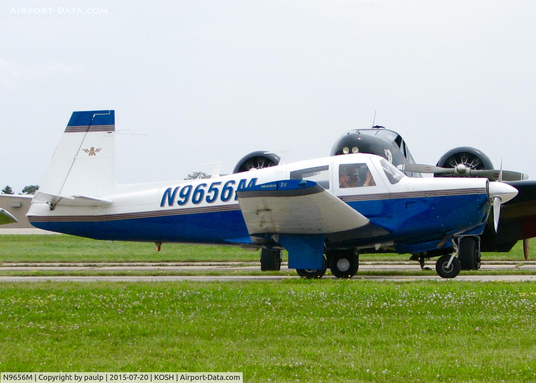 N9656M, 1967 Mooney M20C Ranger C/N 670112, At AirVenture.