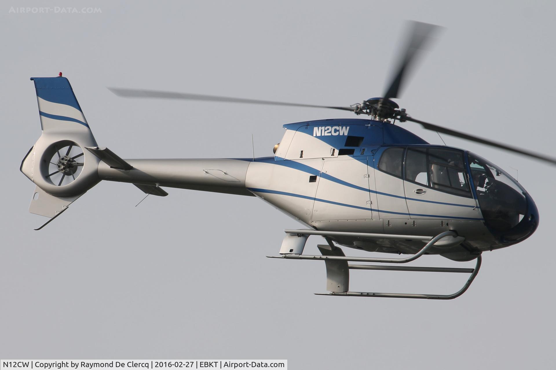 N12CW, 1999 Eurocopter EC-120B Colibri C/N 1077, N12CW coming in to land at Wevelgem.