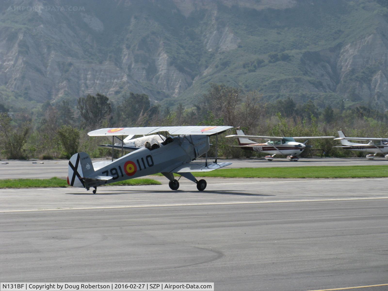 N131BF, 1963 CASA 1-131 Jungmann C/N E3B-629, 1963 C.A.S.A. 1-131 BUCKER JUNGMANN, E.N.M.A. GIV Series, another landing roll Rwy 22