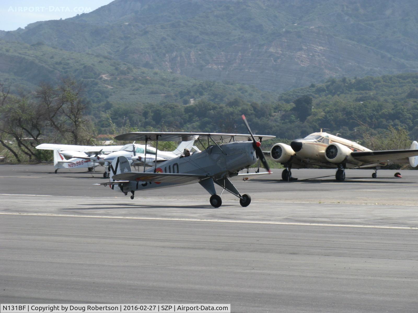 N131BF, 1963 CASA 1-131 Jungmann C/N E3B-629, 1963 C.A.S.A. 1-131 BUCKER JUNGMANN, E.N.M.A. GIV Series, another landing roll Rwy 22