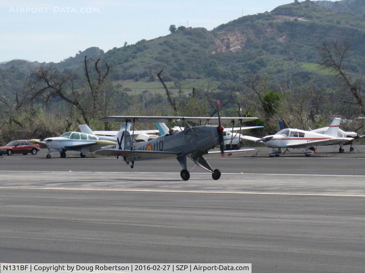 N131BF, 1963 CASA 1-131 Jungmann C/N E3B-629, 1963 C.A.S.A. 1-131 BUCKER JUNGMANN, E.N.M.A. GIV Series, landing roll Rwy 22