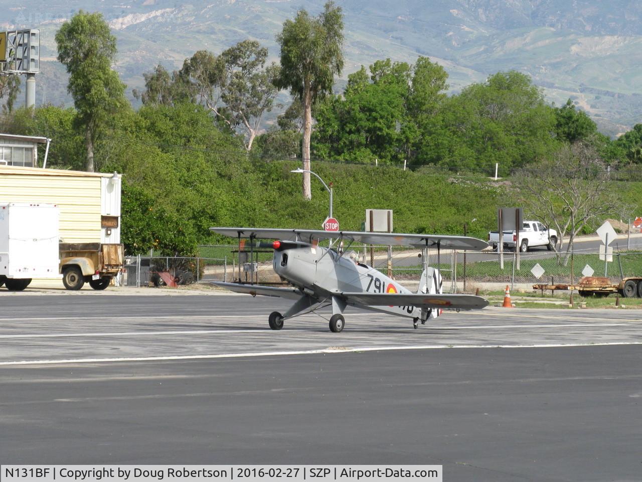 N131BF, 1963 CASA 1-131 Jungmann C/N E3B-629, 1963 C.A.S.A. 1-131 BUCKER JUNGMANN, E.N.M.A. GIV Series, takeoff roll Rwy 22