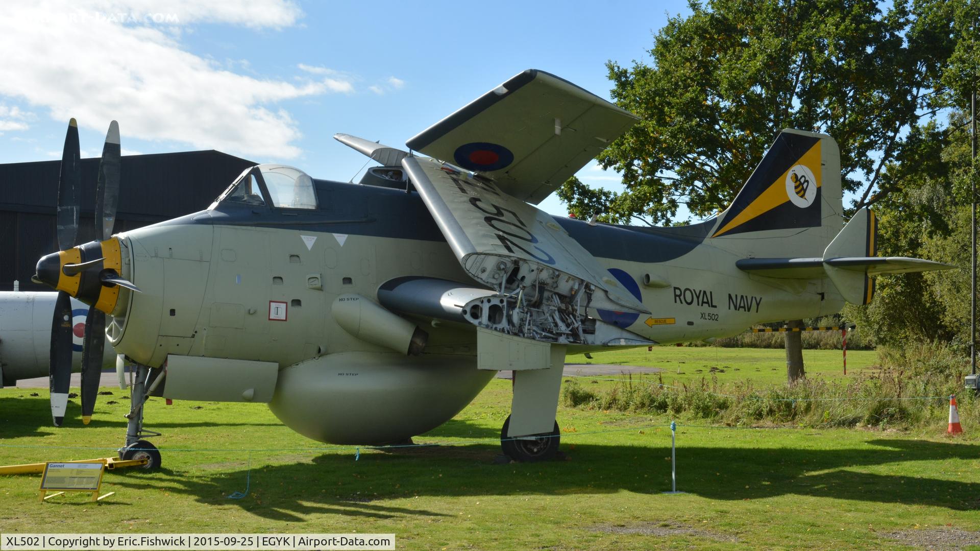XL502, 1961 Fairey Gannet AEW.3 C/N F9461, 3. XL502 (was G-BMYP) at Yorkshire Air Museum