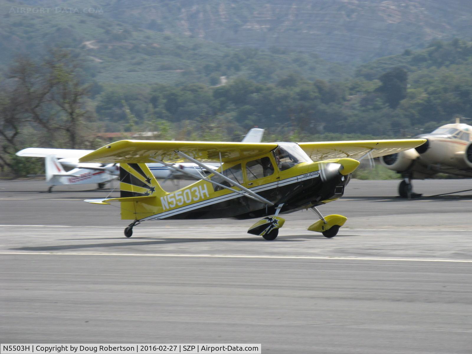 N5503H, 1978 Bellanca 8KCAB Super Decathlon C/N 413-78, 1978 Bellanca 8KCAB SUPER DECATHLON, Lycoming AEIO-360 180 Hp, takeoff roll Rwy 22
