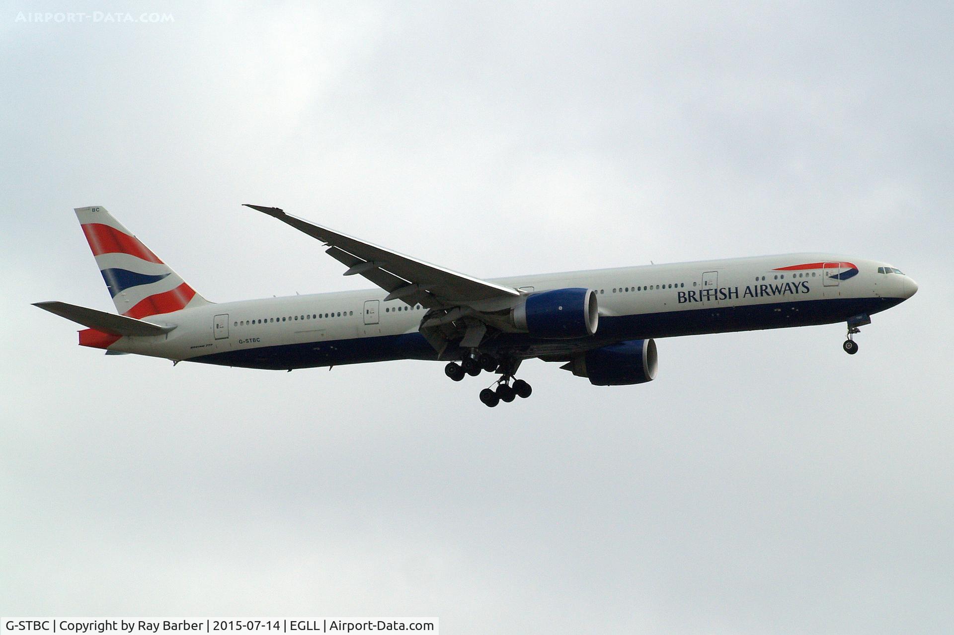 G-STBC, 2010 Boeing 777-36N/ER C/N 38287, Boeing 777-36NER [38287] (British Airways) Home~G 14/07/2015. On approach 27L.