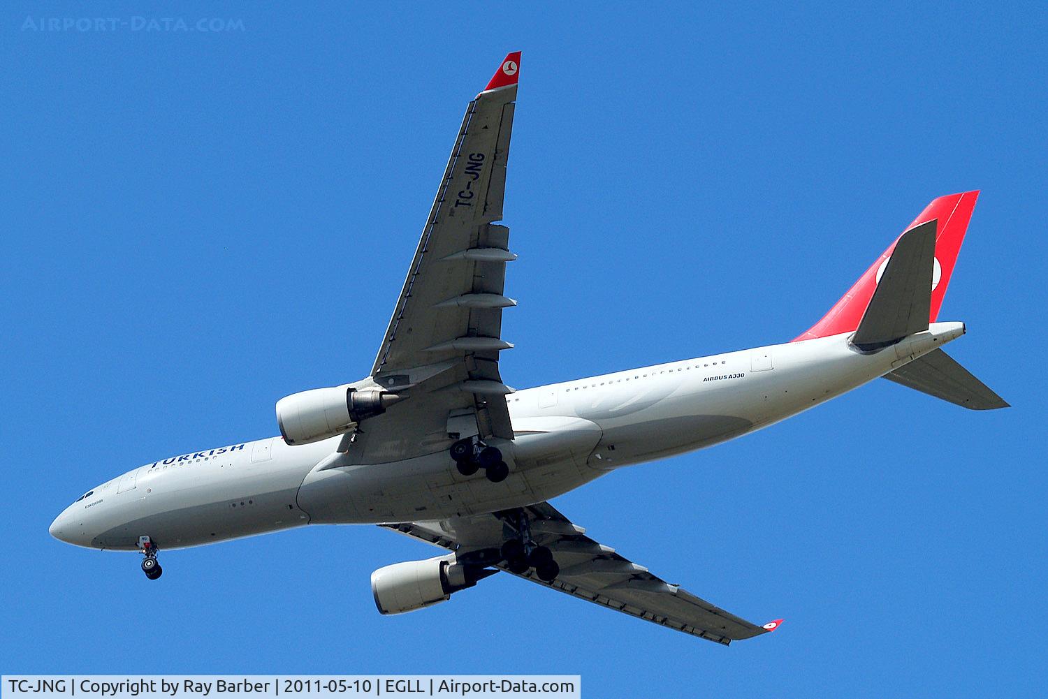 TC-JNG, 2002 Airbus A330-202 C/N 504, Airbus A330-202 [504] (THY Turkish Airlines) Home~G 10/05/2011. On approach 27R.