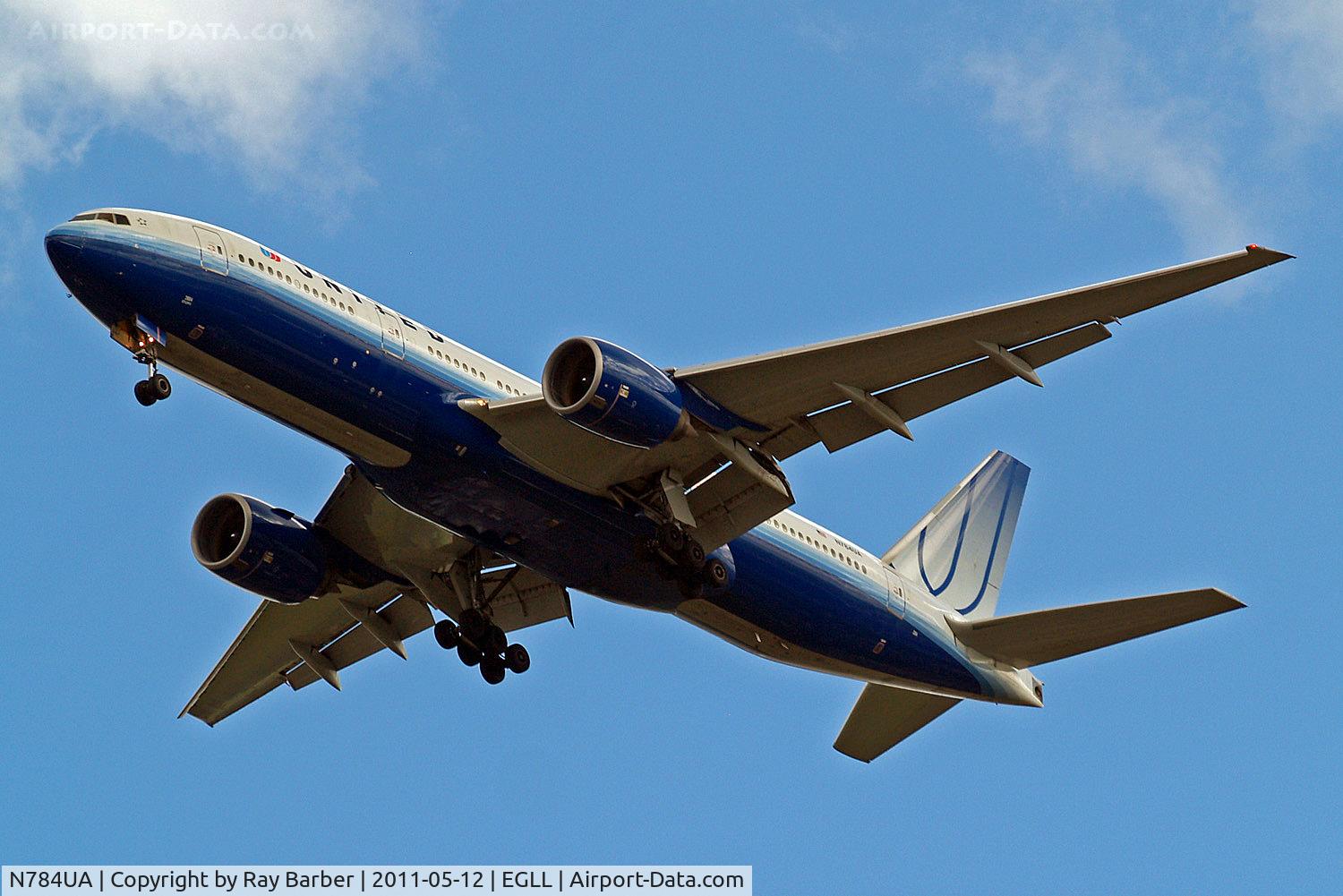 N784UA, 1997 Boeing 777-222/ER C/N 26951, Boeing 777-222ER [26951] (United Airlines) Home~G 12/05/2011. On approach 27R.