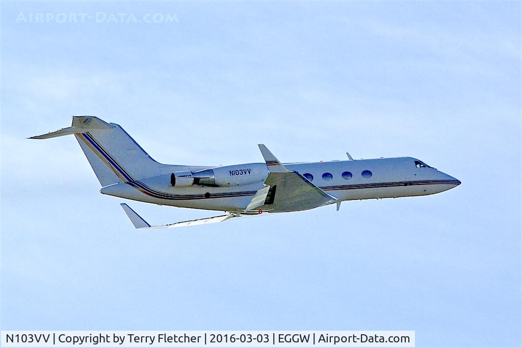N103VV, 1982 Grumman Gulfstream III C/N 346, Long time resident at Luton as VP-BHR takes to the air for its new owners