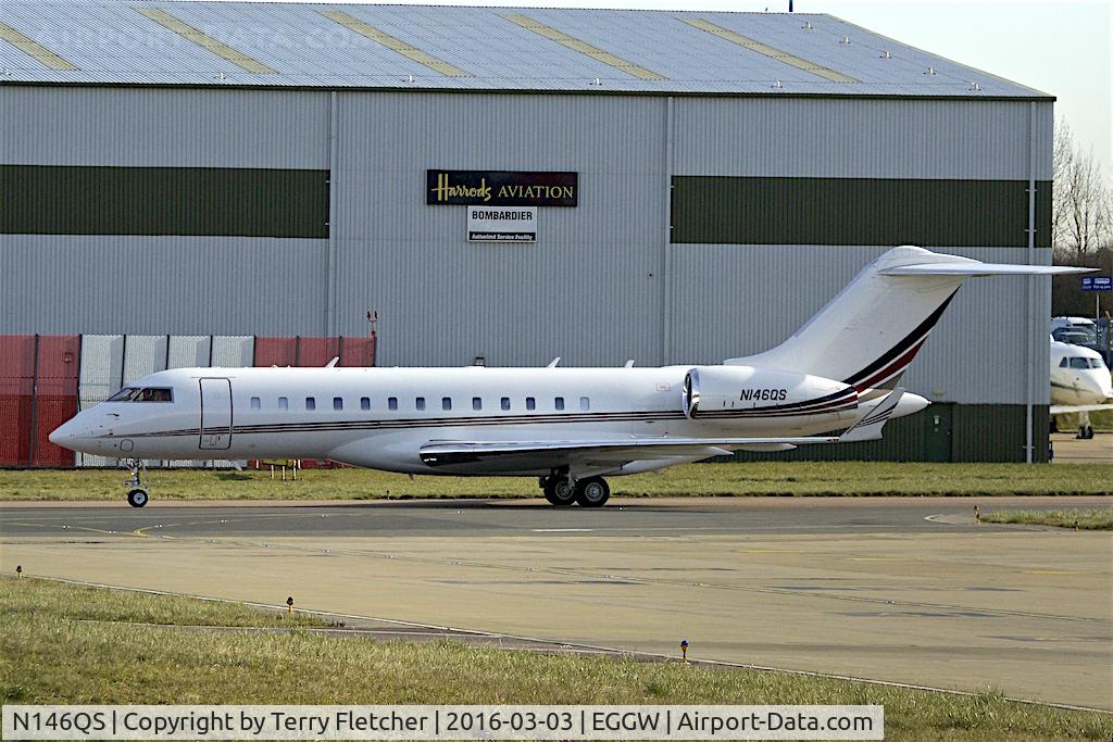 N146QS, 2014 Bombardier BD-700-1A10 Global 6000 C/N 9615, 2014 Bombardier BD 700-1A10, c/n: 9615 at Luton
