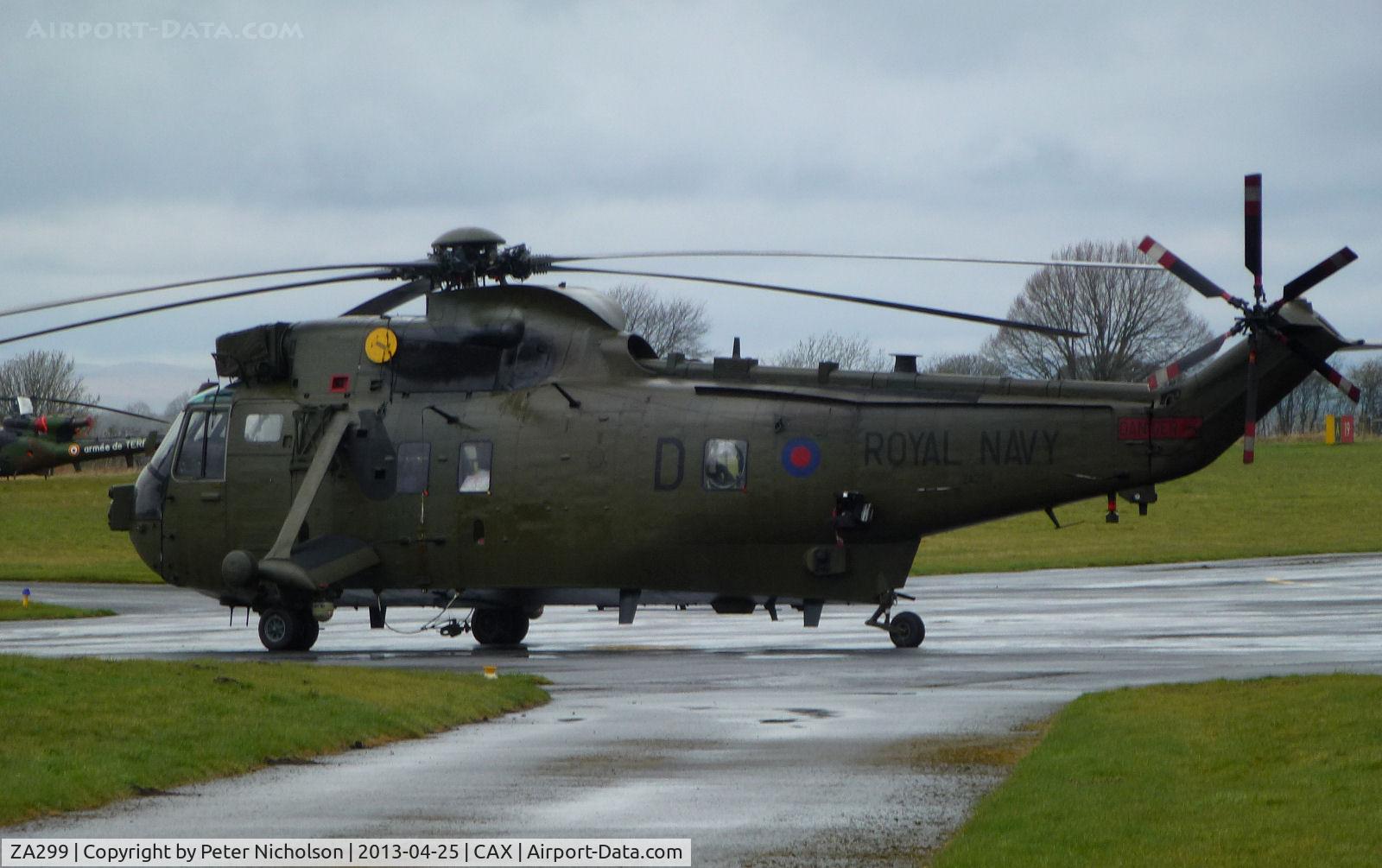 ZA299, 1981 Westland Sea King HC.4 C/N WA913, Sea King HC.4, callsign Commando 1, of 845 Naval Air Squadron on Exercise Joint Warrior at Carlisle in April 2013.