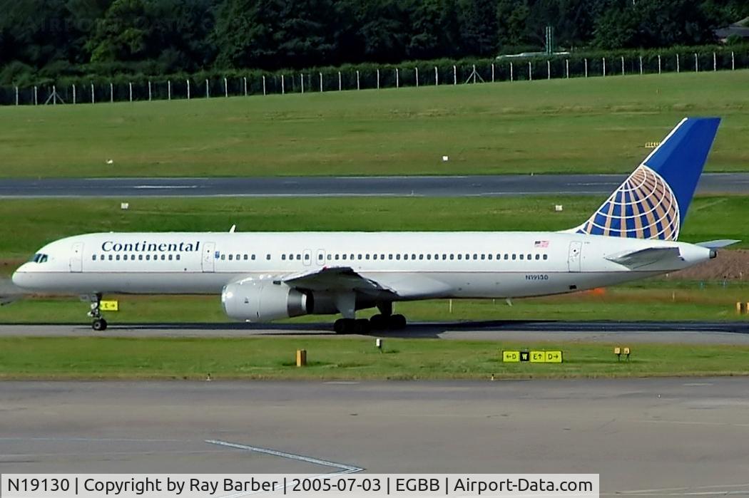 N19130, 1998 Boeing 757-224/ER C/N 28970, Boeing 757-224ET [28970] (Continental Airlines) Birmingham~G 03/07/2005. Sen here minus winglets.