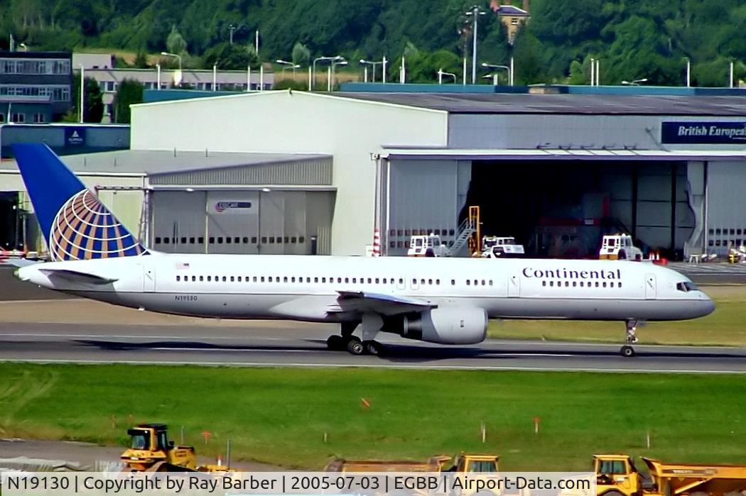 N19130, 1998 Boeing 757-224/ER C/N 28970, Boeing 757-224ET [28970] (Continental Airlines) Birmingham~G 03/07/2005. Sen here minus winglets.