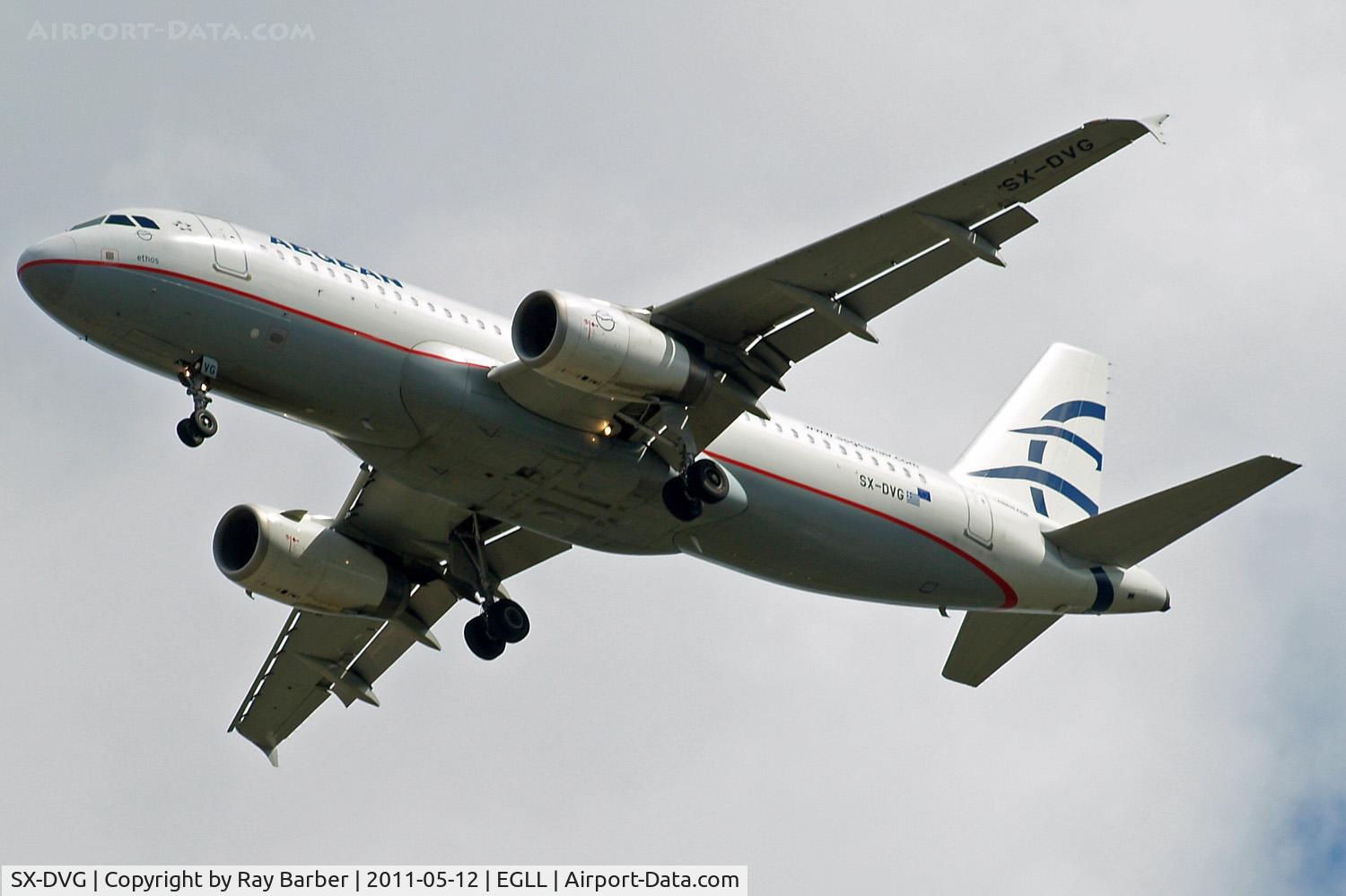 SX-DVG, 2006 Airbus A320-232 C/N 3033, Airbus A320-232 [3033] (Aegean Airlines) Home~G 12/05/2011. On approach 27R.