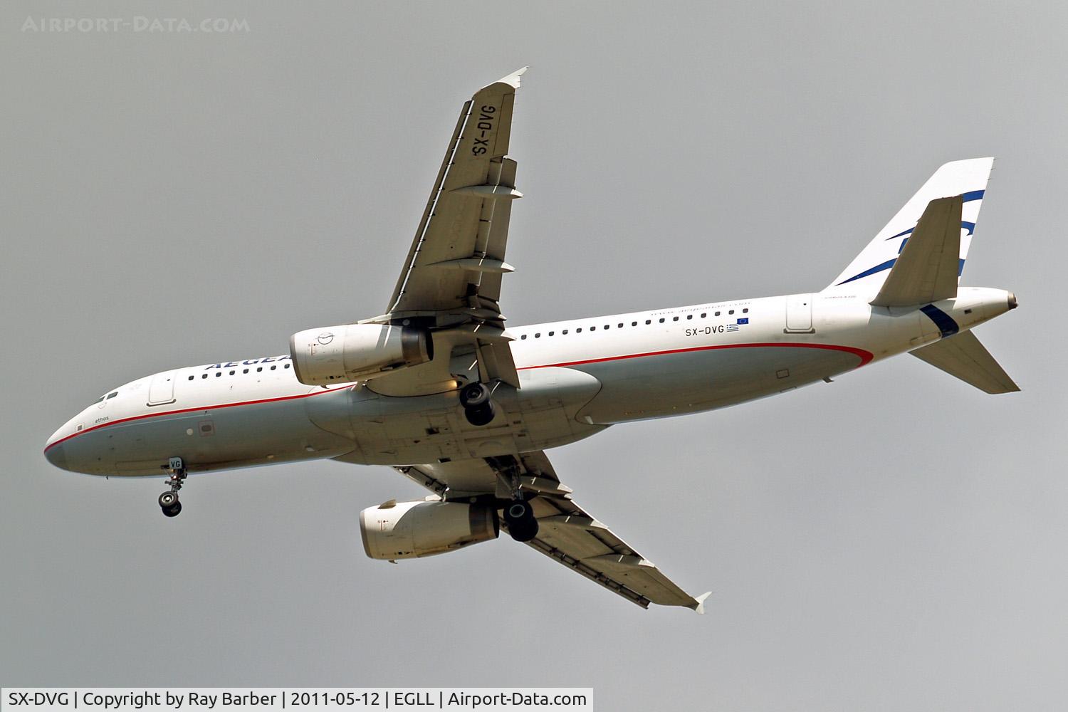SX-DVG, 2006 Airbus A320-232 C/N 3033, Airbus A320-232 [3033] (Aegean Airlines) Home~G 12/05/2011. On approach 27R.