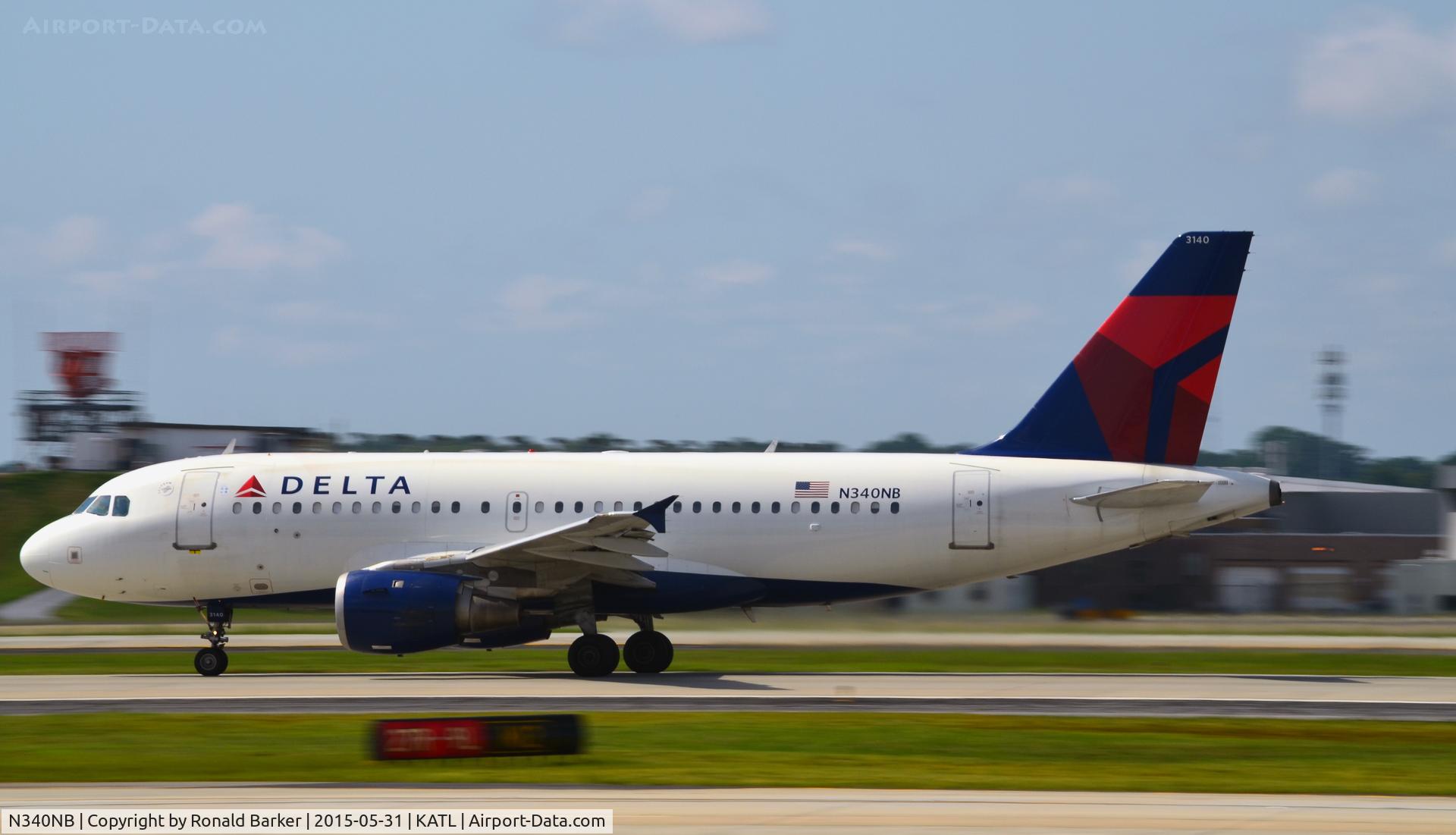 N340NB, 2002 Airbus A319-114 C/N 1714, Takeoff Atlanta