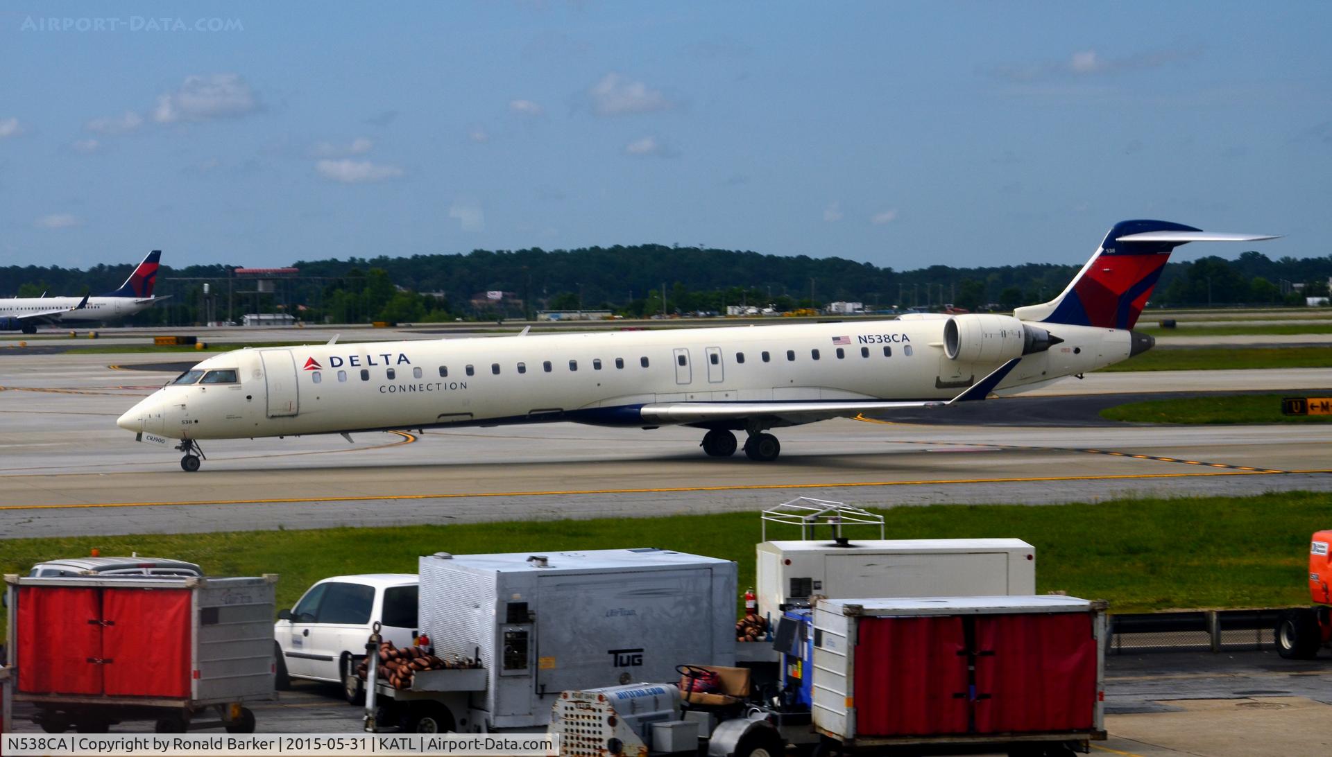 N538CA, 2008 Bombardier CRJ-900ER (CL-600-2D24) C/N 15157, Taxi Atlanta
