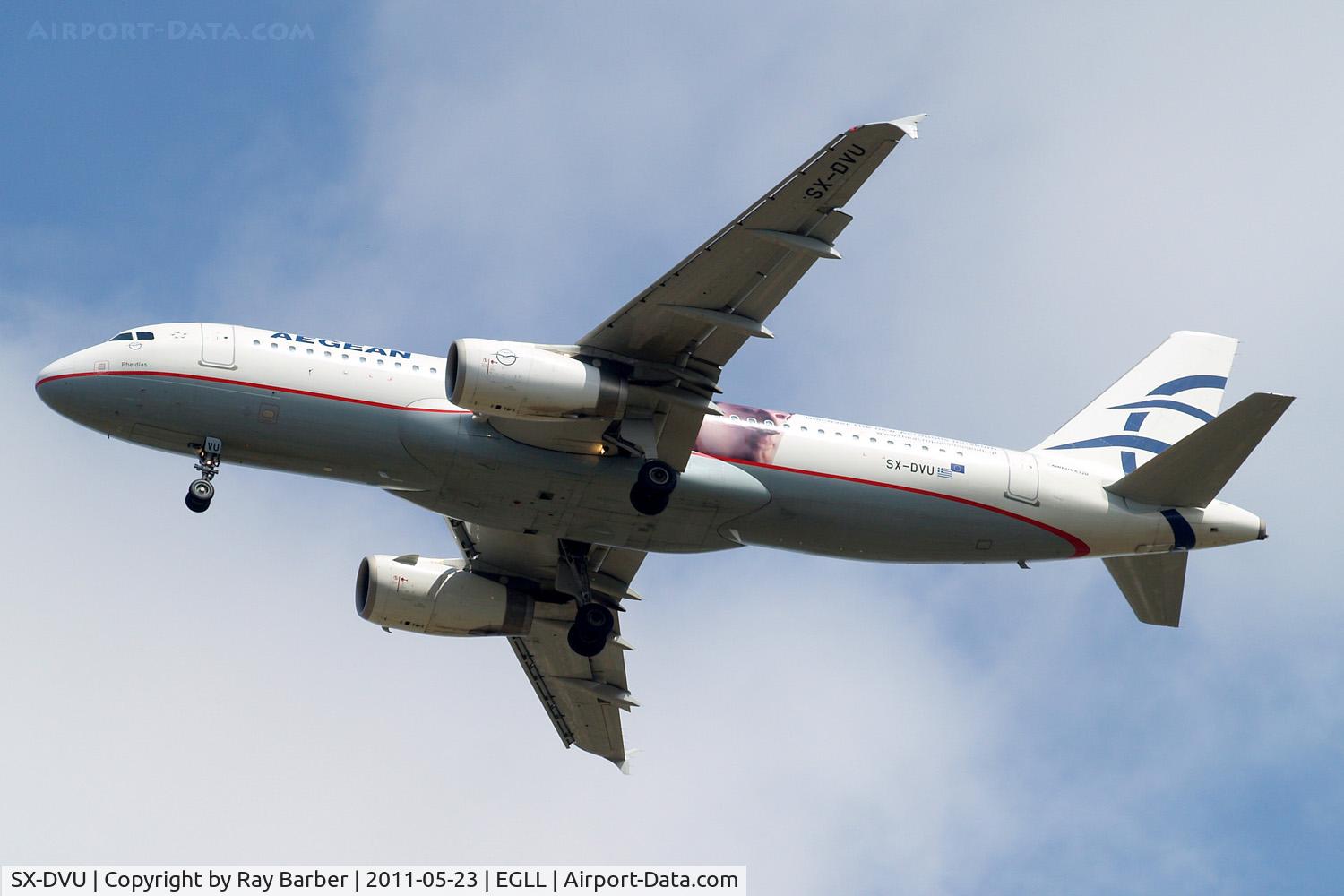 SX-DVU, 2009 Airbus A320-232 C/N 3753, Airbus A320-232 [3753] (Aegean Airlines) Home~G 23/05/2011. On approach 27R.