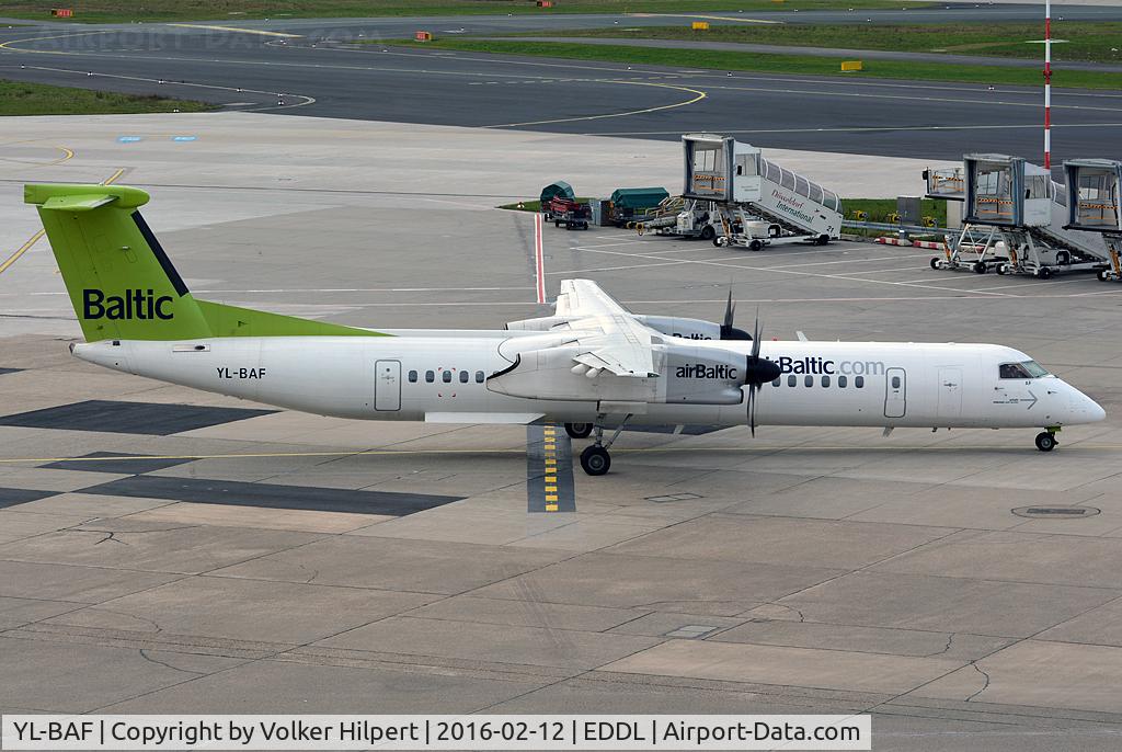 YL-BAF, 2009 De Havilland Canada DHC-8-402Q Dash 8 C/N 4293, at dus