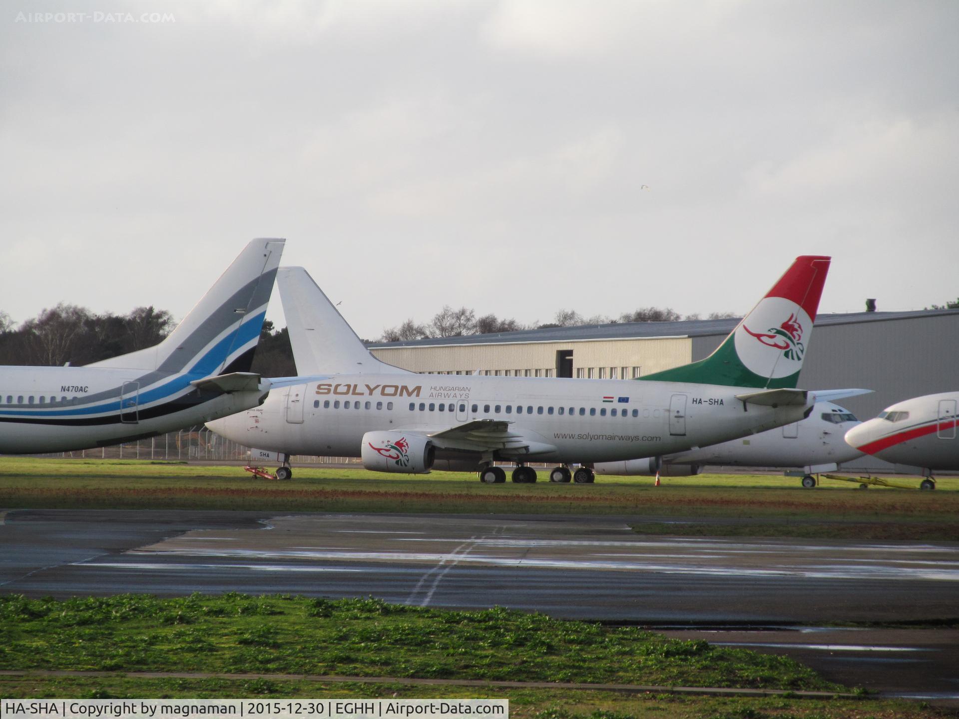 HA-SHA, 1992 Boeing 737-505 C/N 24648, Among a gaggle of stored 737s at Hurn