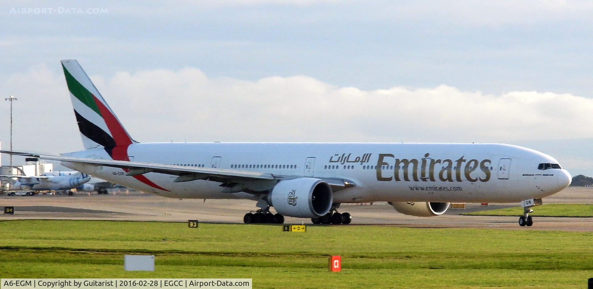 A6-EGM, 2012 Boeing 777-31H/ER C/N 41073, At Manchester