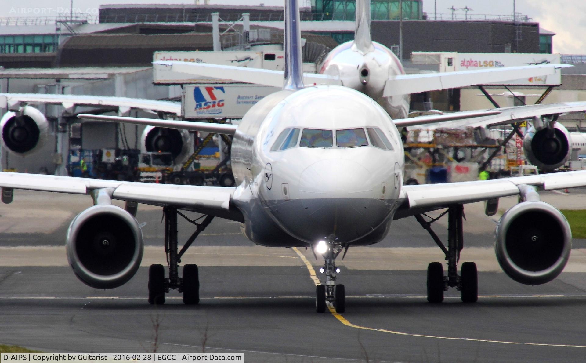D-AIPS, 1990 Airbus A320-211 C/N 0116, At Manchester