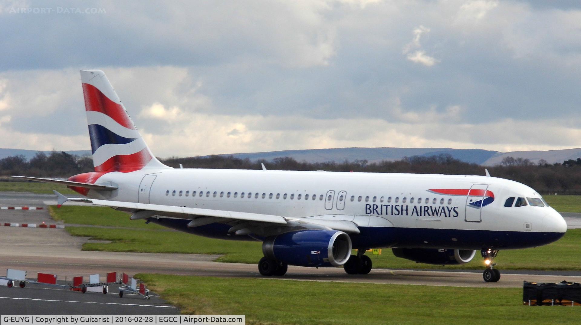 G-EUYG, 2010 Airbus A320-232 C/N 4238, At Manchester