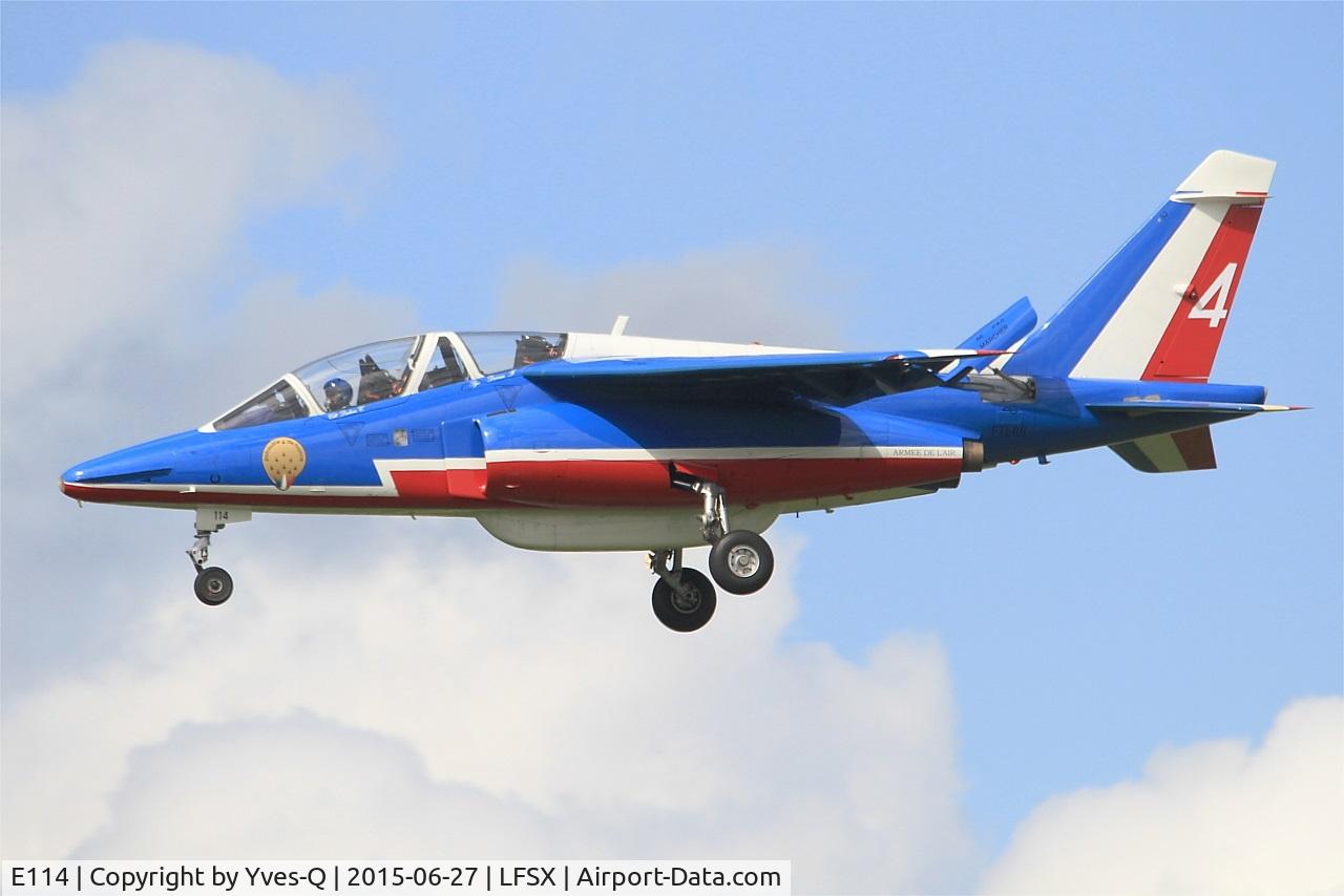 E114, Dassault-Dornier Alpha Jet E C/N E114, Dassault-Dornier Alpha Jet E (F-TERR), Athos 04 of Patrouille de France 2015, Luxeuil-Saint Sauveur Air Base 116 (LFSX) Open day 2015