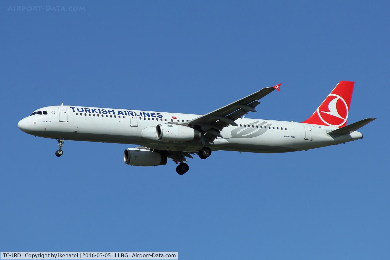 TC-JRD, 2007 Airbus A321-231 C/N 3015, Final to runway 30.