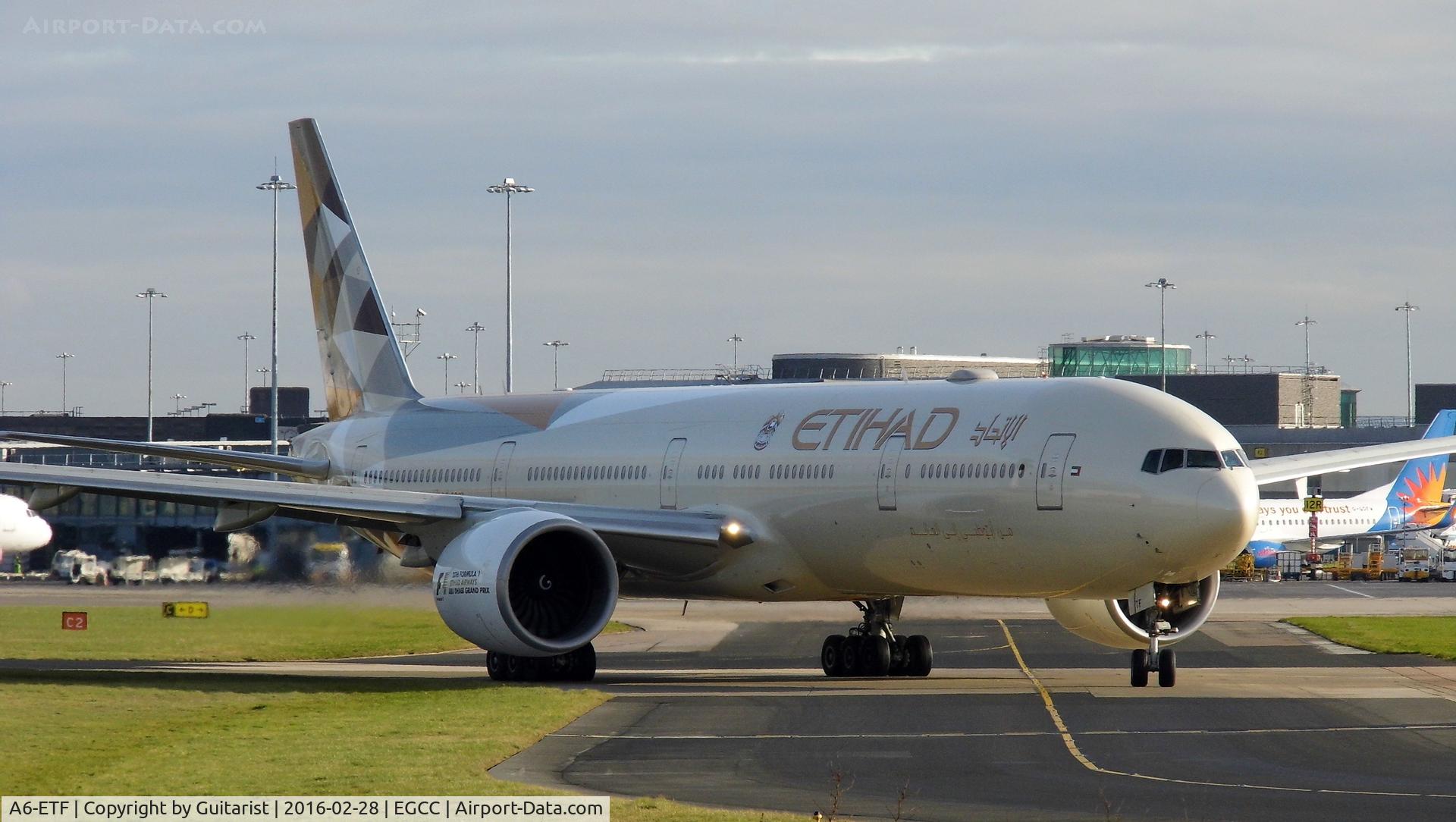 A6-ETF, 2009 Boeing 777-3FX/ER C/N 39700, At Manchester