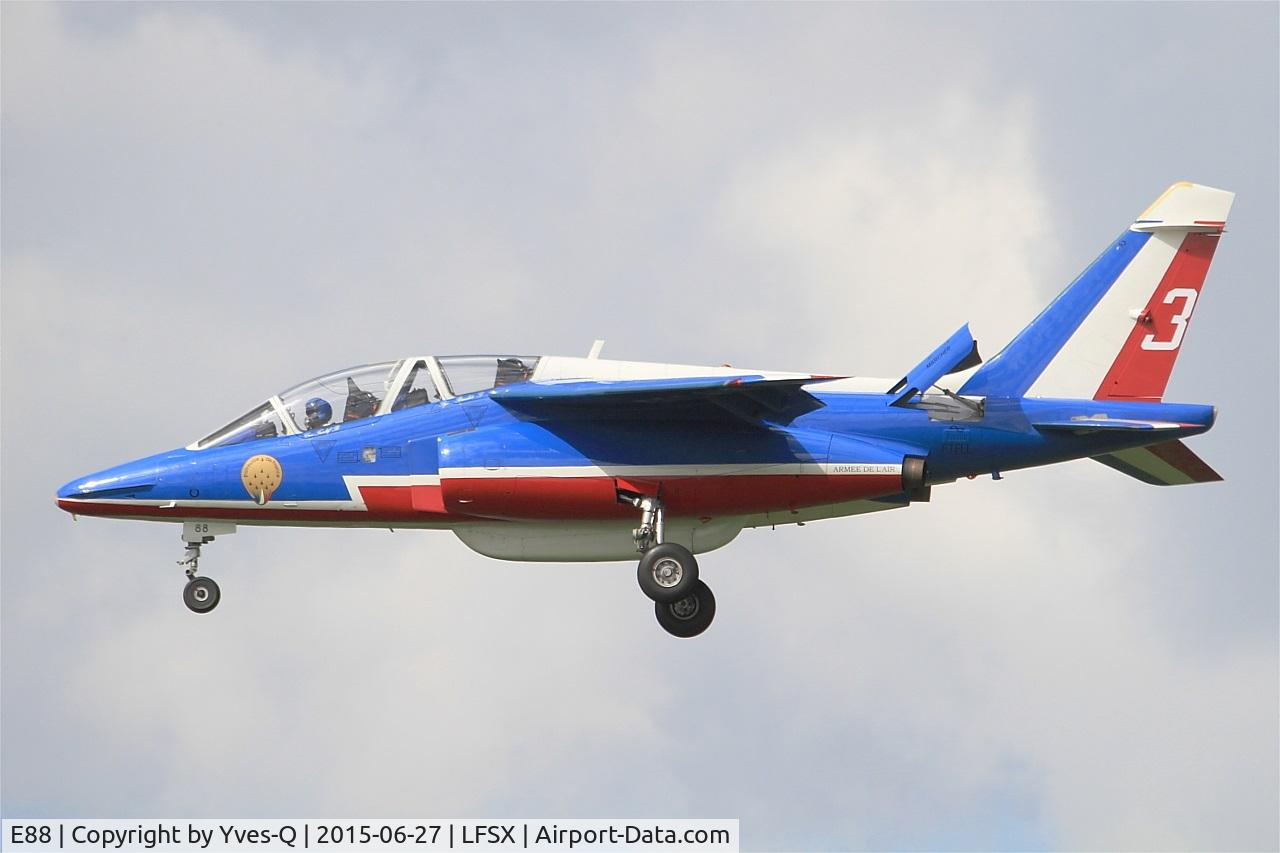 E88, Dassault-Dornier Alpha Jet E C/N E88, Dassault-Dornier Alpha Jet E (F-TELL), Athos 03 of Patrouille de France 2015, Luxeuil-Saint Sauveur Air Base 116 (LFSX) Open day 2015