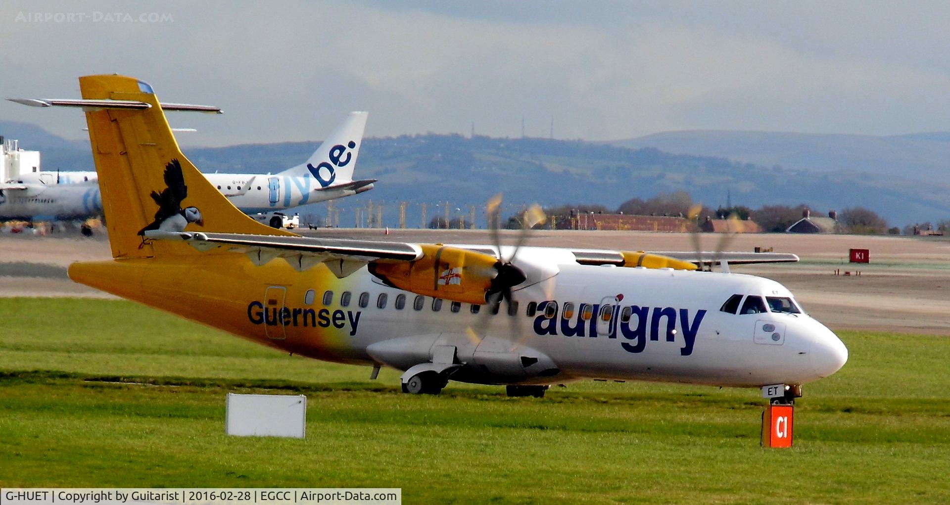G-HUET, 1999 ATR 42-500 C/N 584, At Manchester