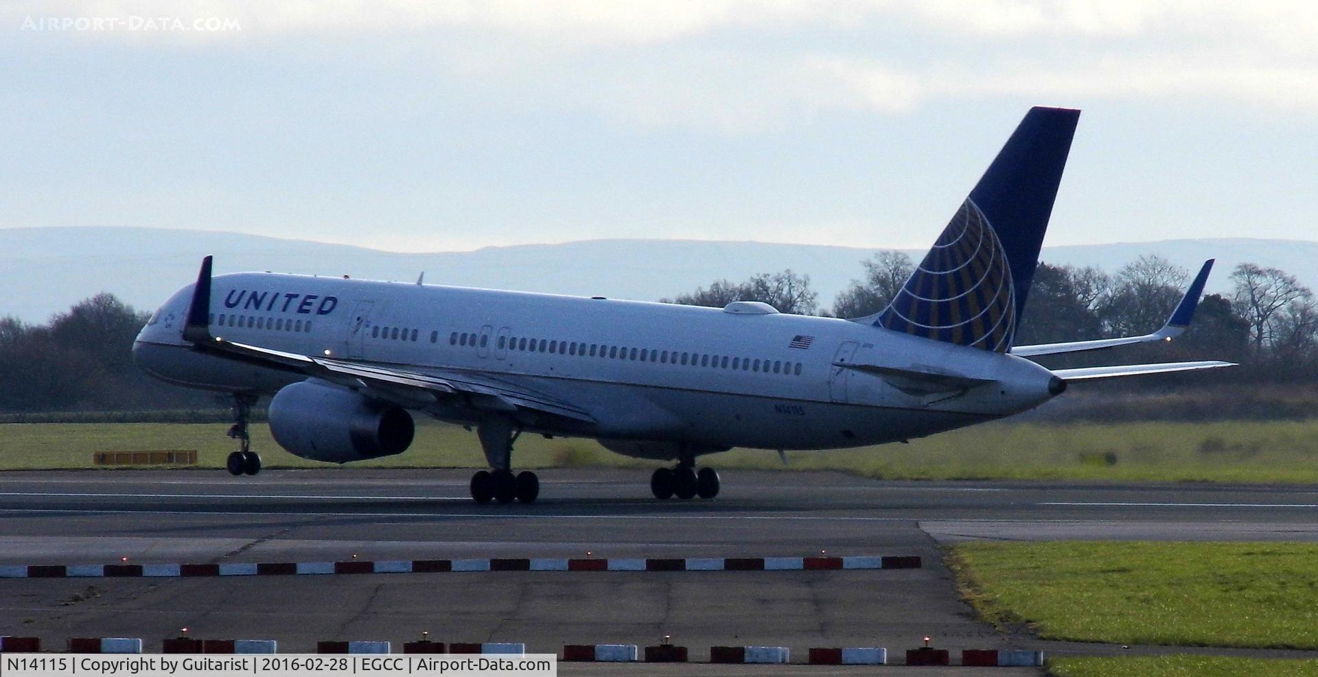 N14115, 1995 Boeing 757-224 C/N 27557, At Manchester
