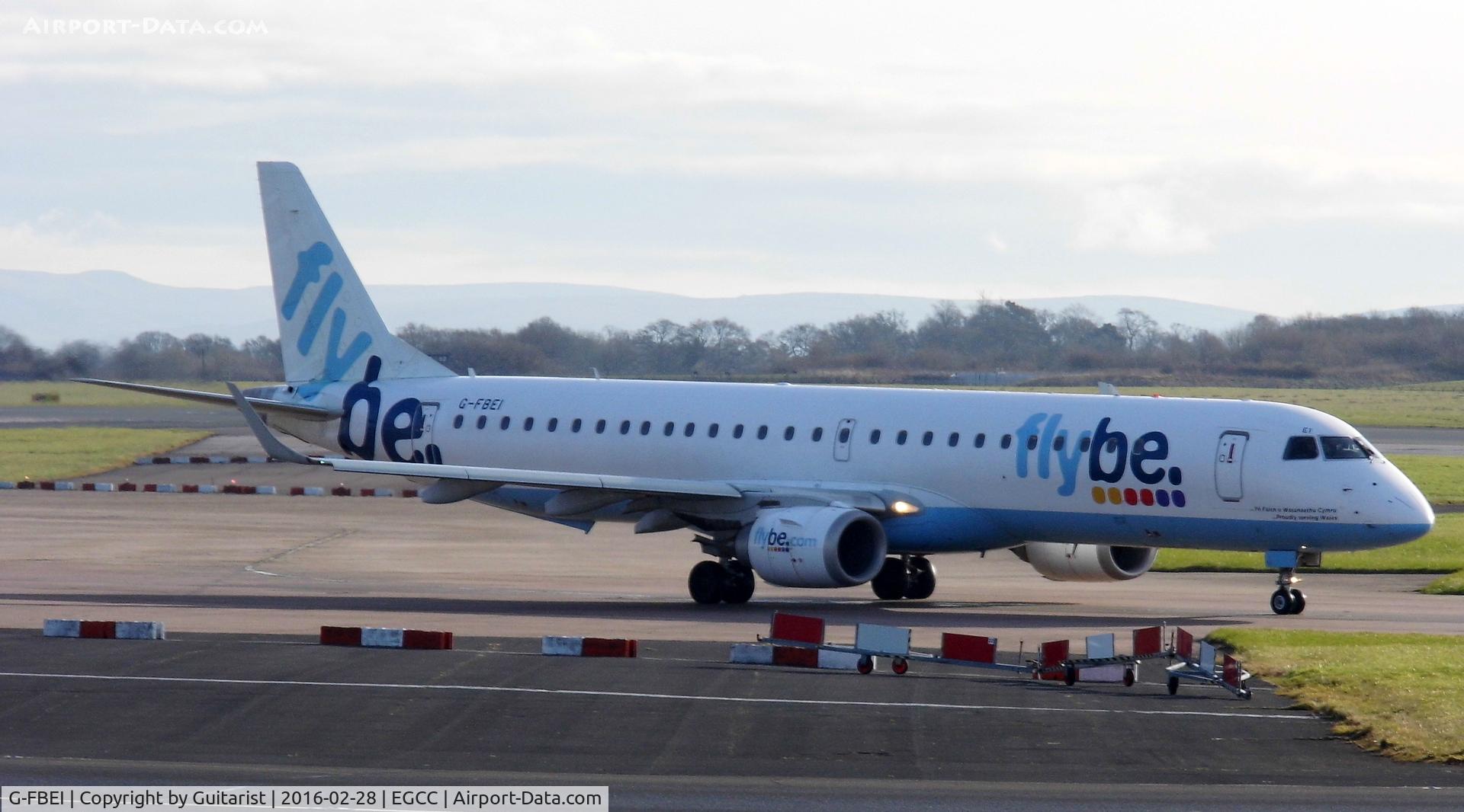G-FBEI, 2007 Embraer 195LR (ERJ-190-200LR) C/N 19000143, At Manchester