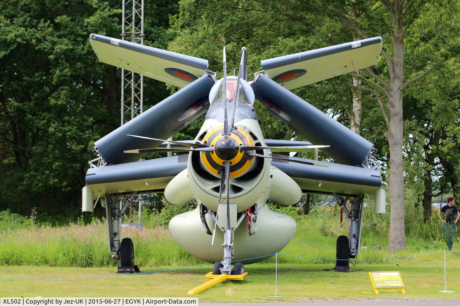 XL502, 1961 Fairey Gannet AEW.3 C/N F9461, looks unusual from front but greatly restored!