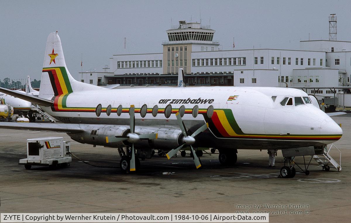 Z-YTE, 1957 Vickers Viscount 754D C/N 243, Z-YTE in Harare Zimbabwe