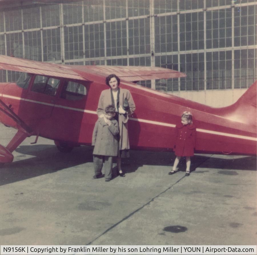 N9156K, Stinson 108-1 Voyager C/N 1082156, At Youngstown airport 1948