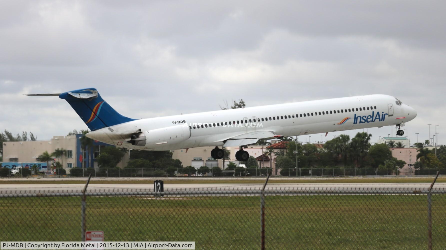 PJ-MDB, 1983 McDonnell Douglas MD-82 (DC-9-82) C/N 48021, Insel Air with one engine out