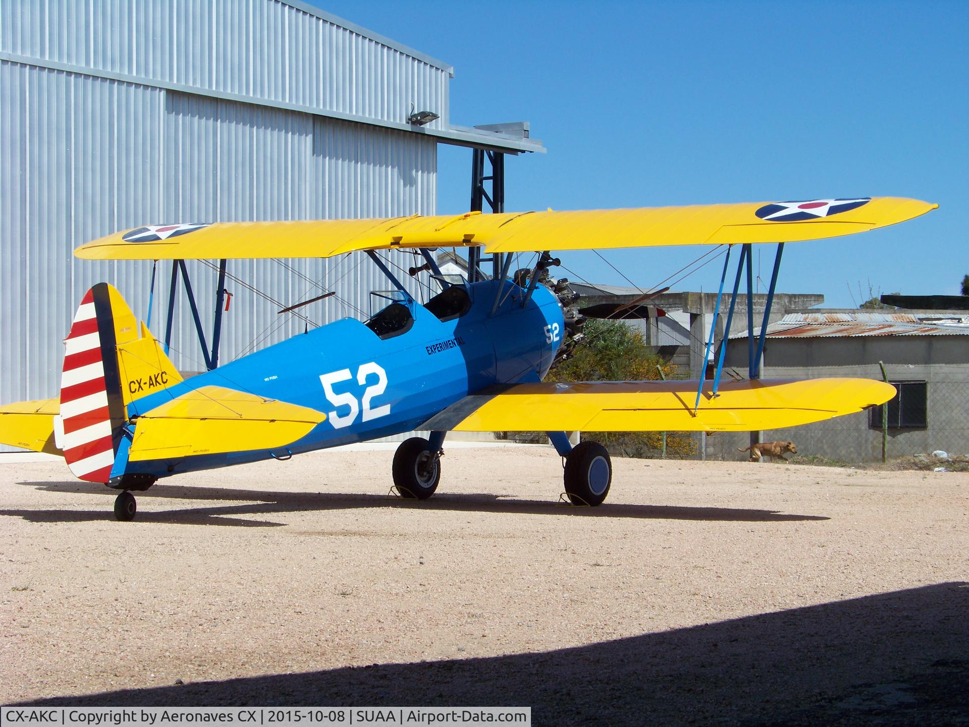 CX-AKC, Boeing PT-17 Kaydet (A75N1) C/N 75-3159, Hangarado en Aeropuerto Angel S. Adami