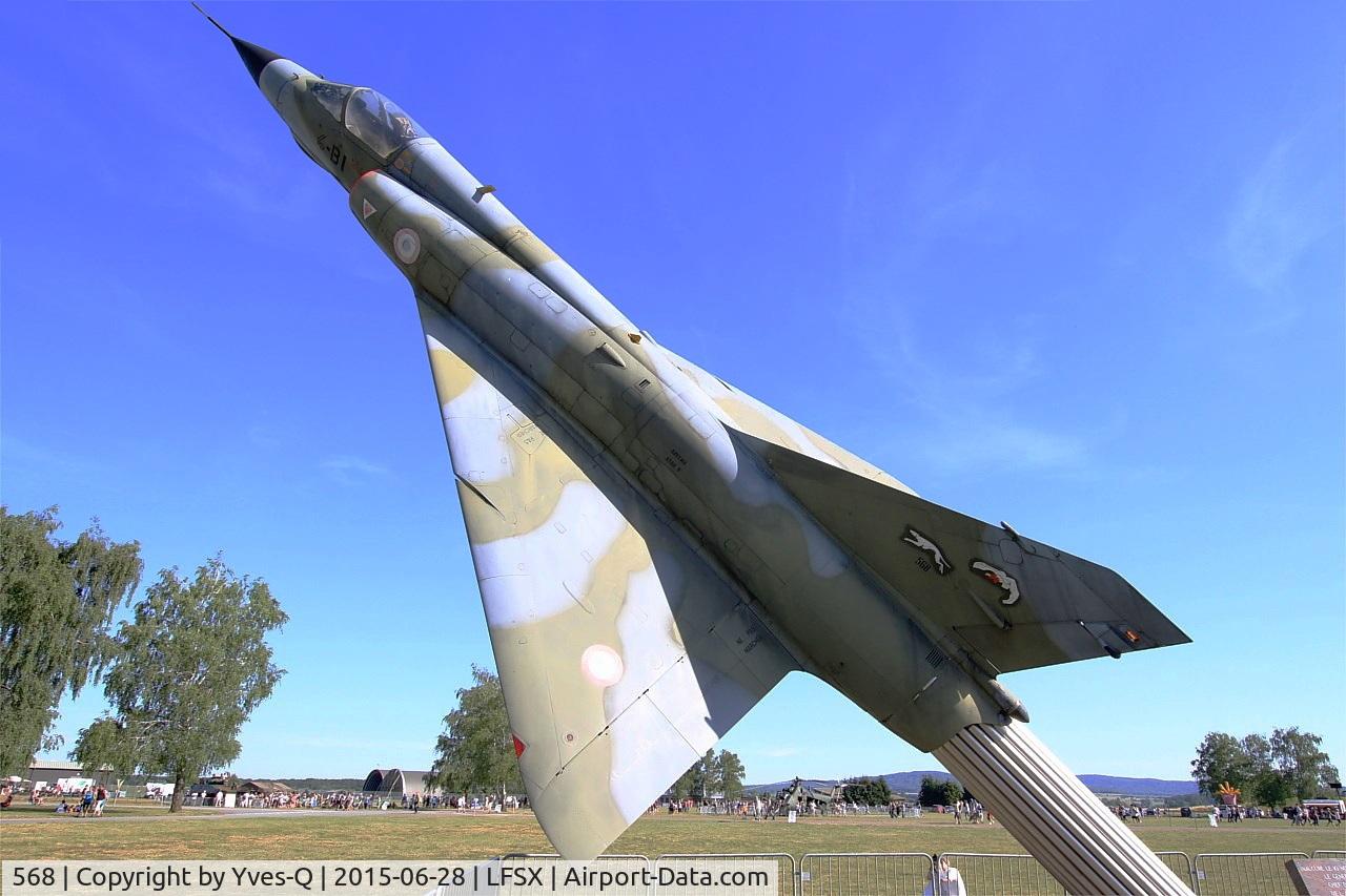 568, Dassault Mirage IIIE C/N 568, Dassault Mirage IIIE, preserved at Luxeuil-St Sauveur Air Base 116 (LFSX)
