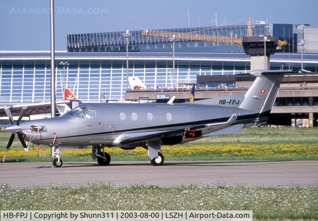 HB-FPJ, 2003 Pilatus PC-12/45 C/N 490, Parked at the General Aviation area...
