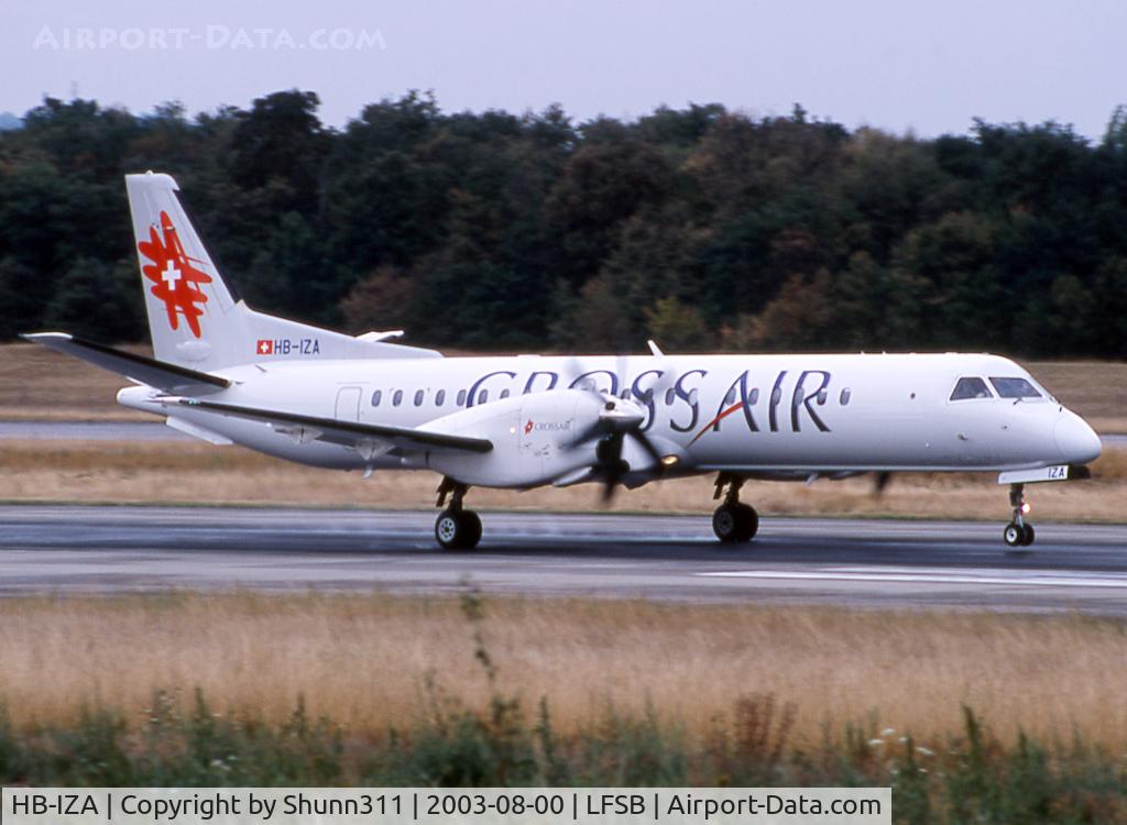 HB-IZA, 1993 Saab 2000 C/N 2000-004, Landing rwy 15