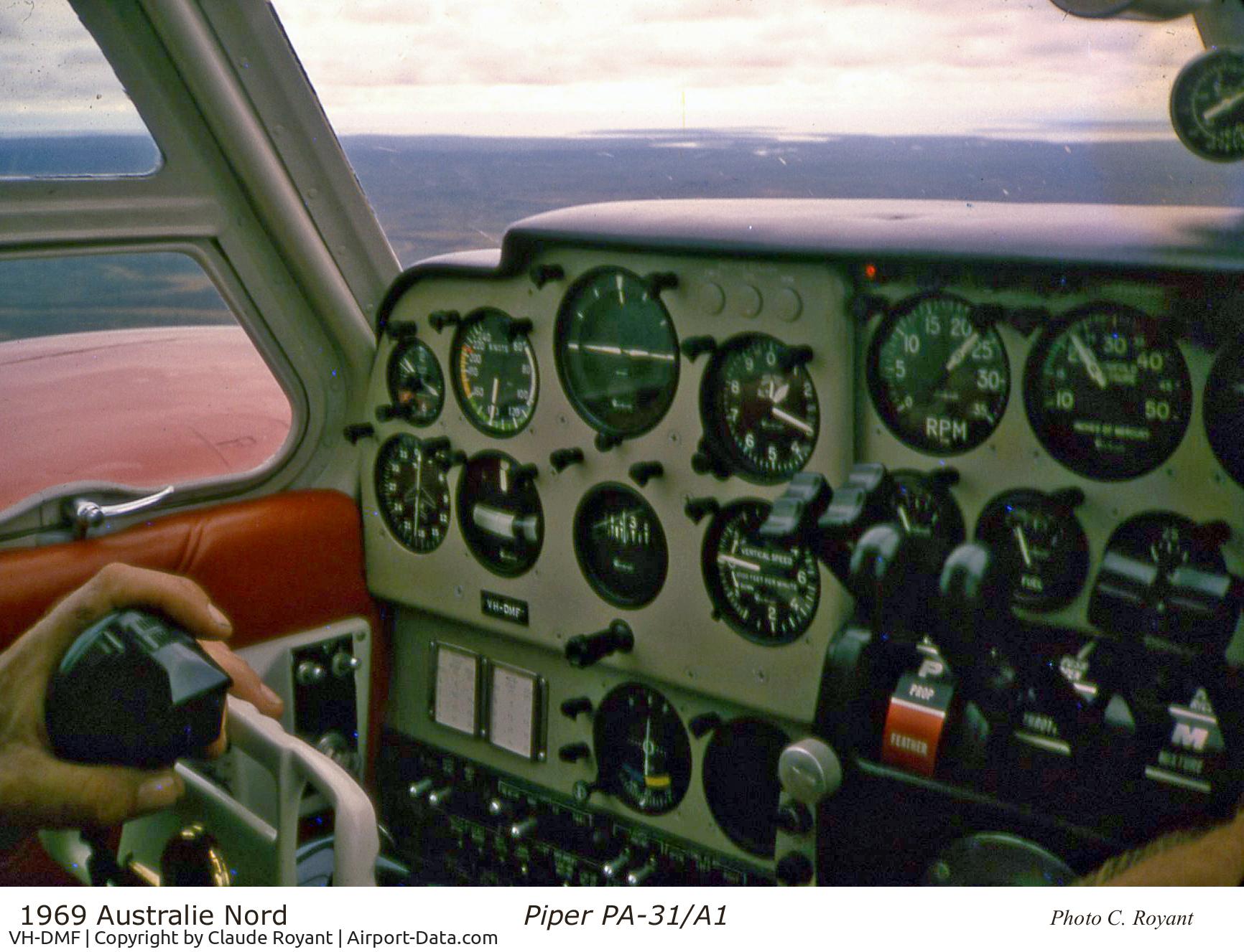 VH-DMF, 1969 Piper PA-31/A1 C/N 31-447, 1969 Australie Nord             CGG geophysical Survey