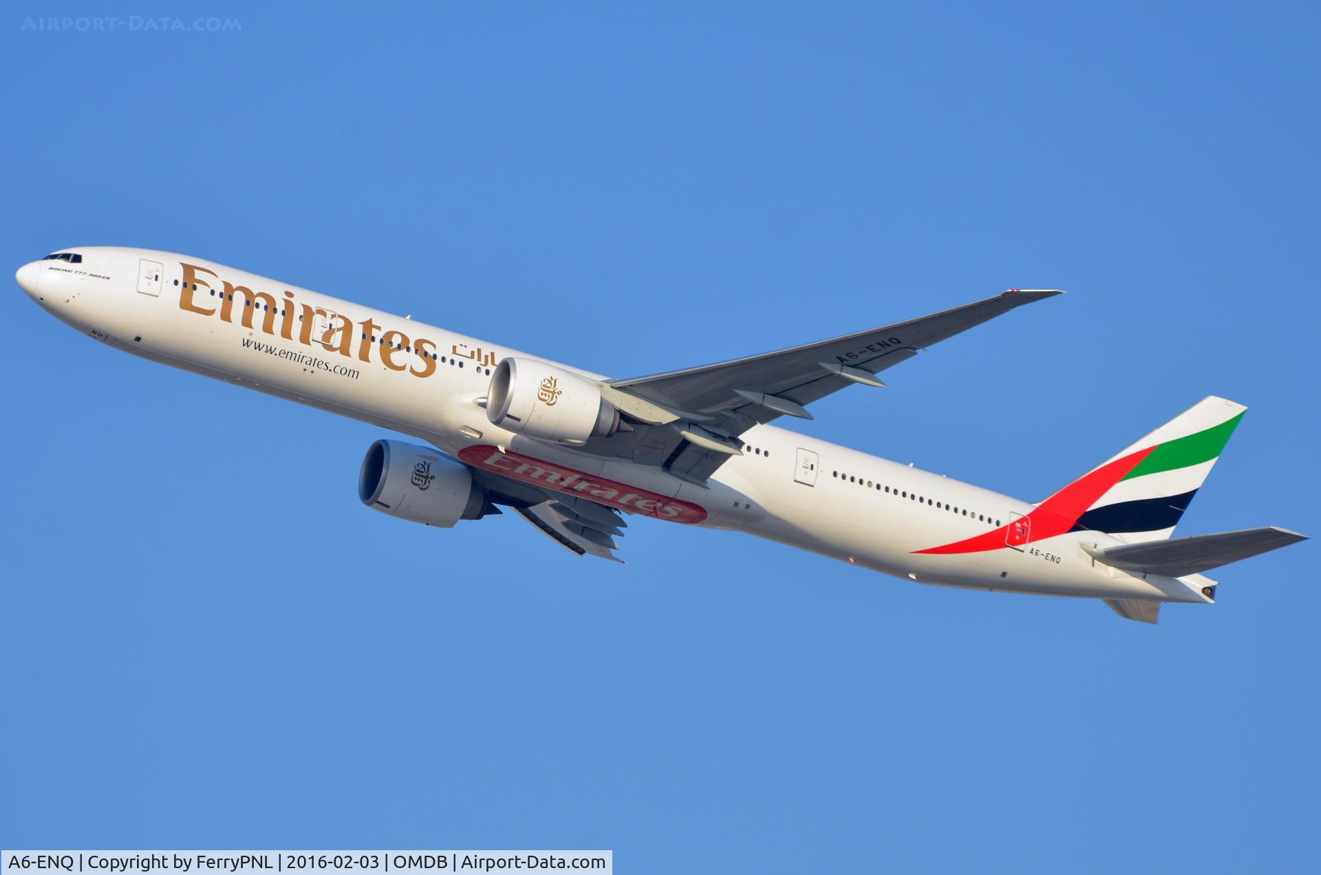 A6-ENQ, 2014 Boeing 777-31H/ER C/N 41363, Emirates B773 taking-off.