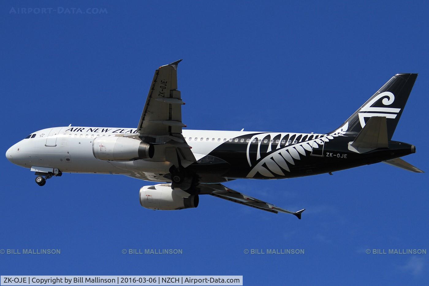 ZK-OJE, 2003 Airbus A320-232 C/N 2148, off to AKL