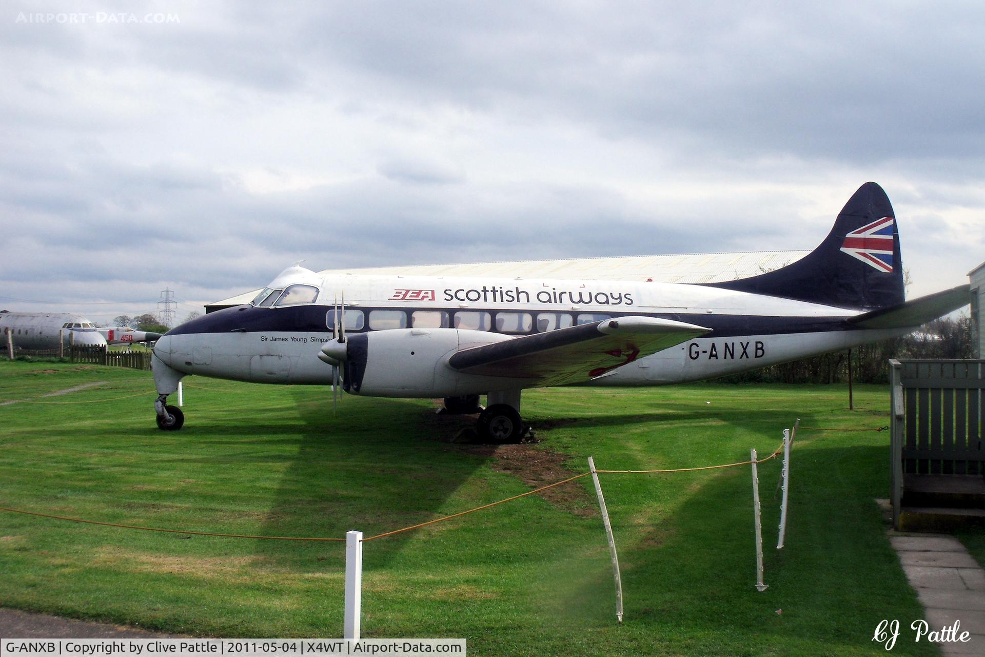 G-ANXB, De Havilland DH-114 Heron1B C/N 14048, On display at the Newark Air Museum, Winthorpe, Nottinghamshire. X4WT