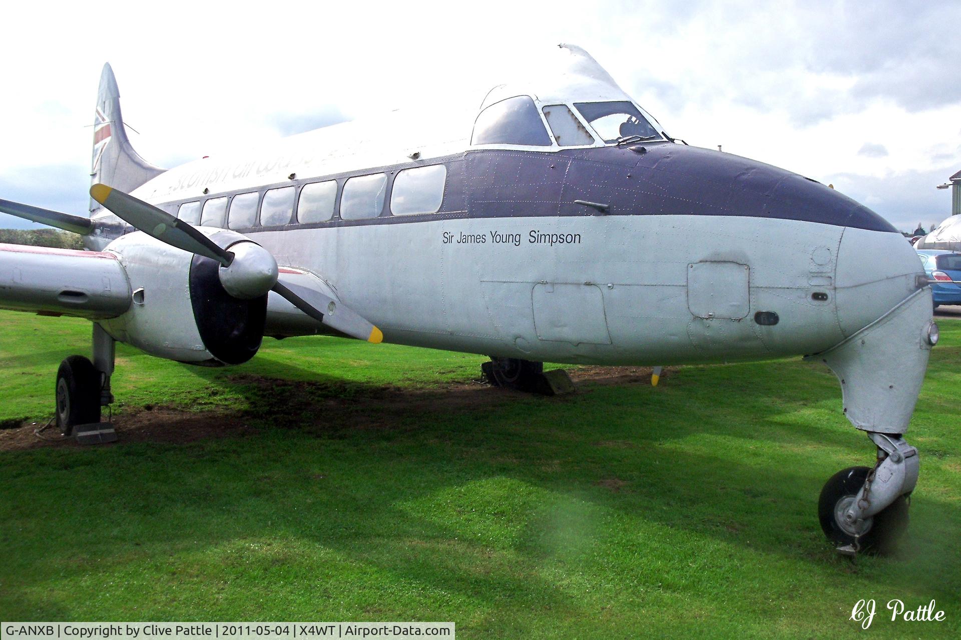 G-ANXB, De Havilland DH-114 Heron1B C/N 14048, On display at the Newark Air Museum, Winthorpe, Nottinghamshire. X4WT