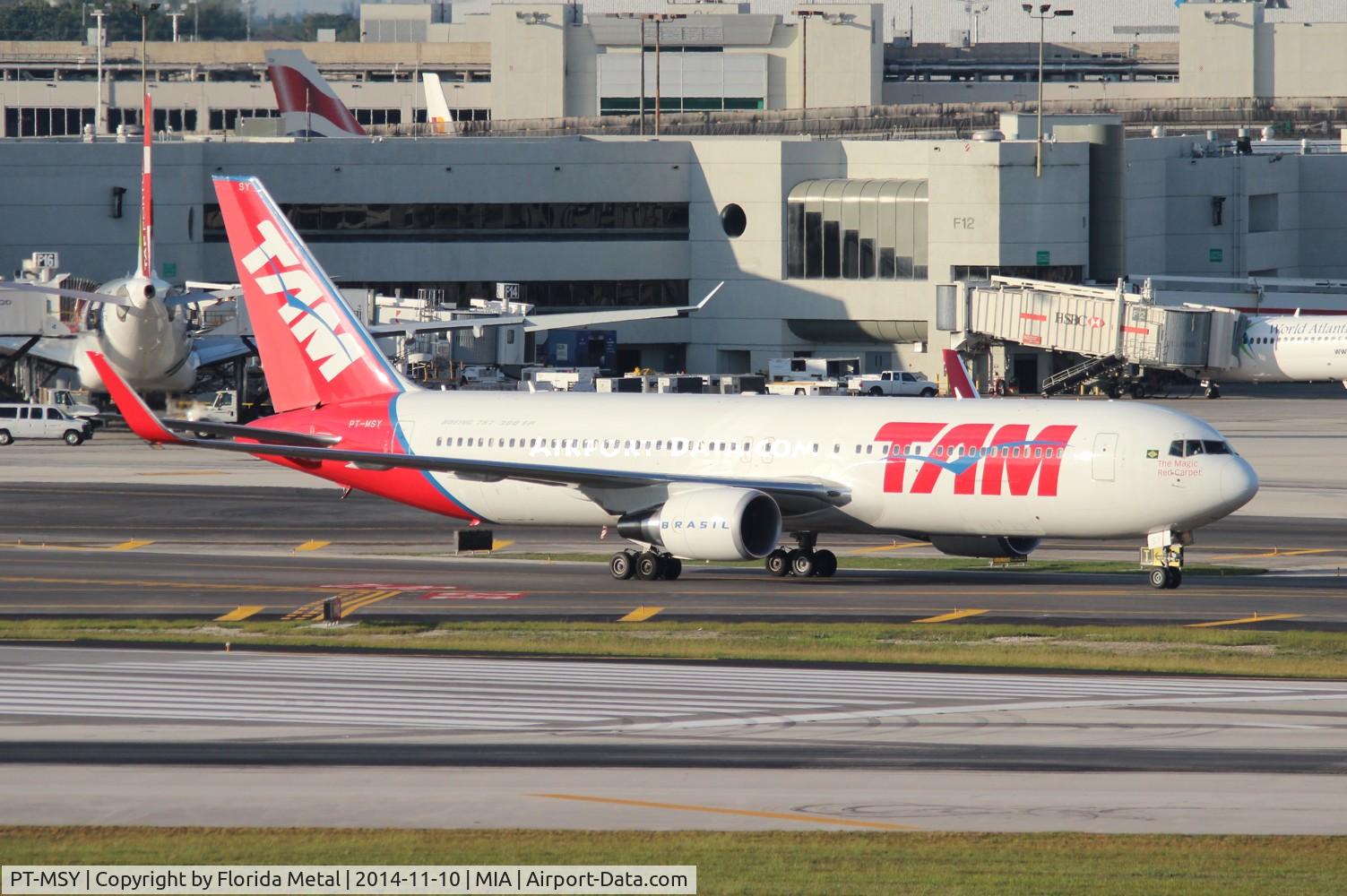 PT-MSY, 2012 Boeing 767-316/ER C/N 42214, TAM Brazil